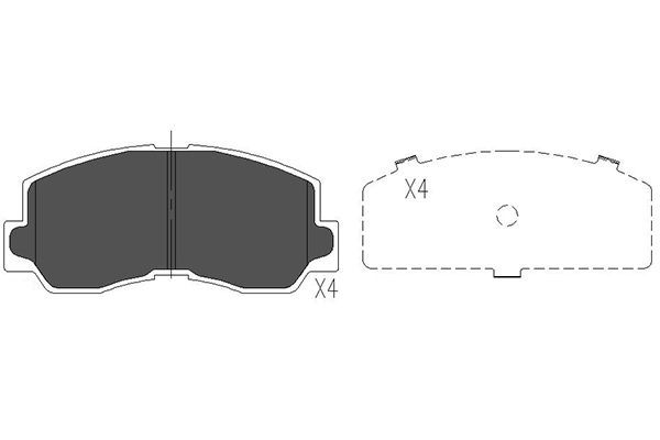 KAVO PARTS stabdžių trinkelių rinkinys, diskinis stabdys KBP-5532